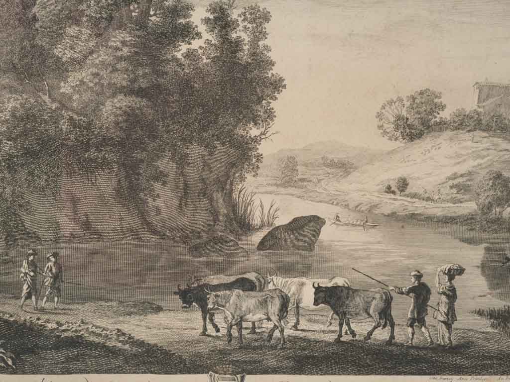 Authentic 18th-century Parisian engraving