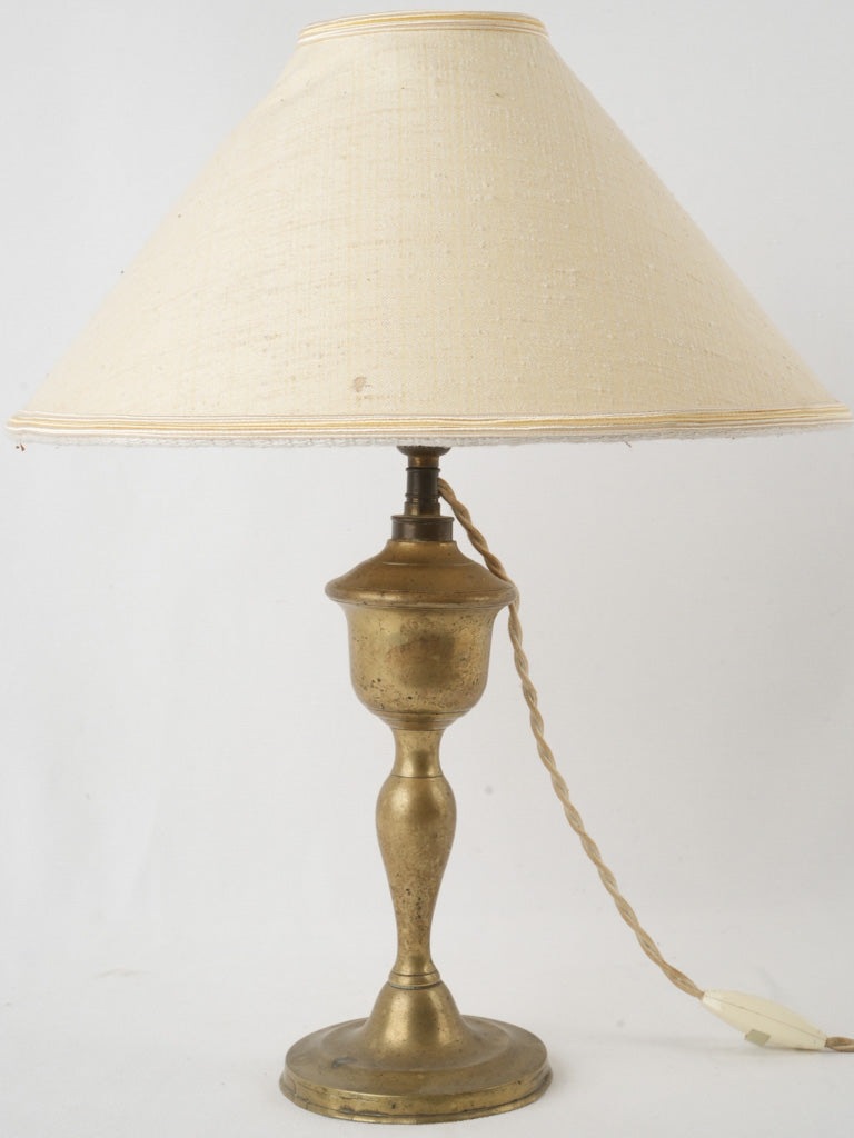 Vintage French brass table lamp