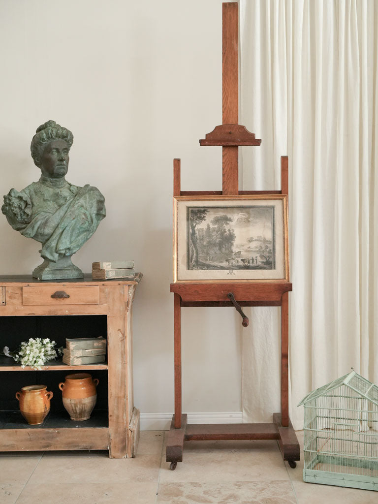 Idyllic romantic Italian landscape print