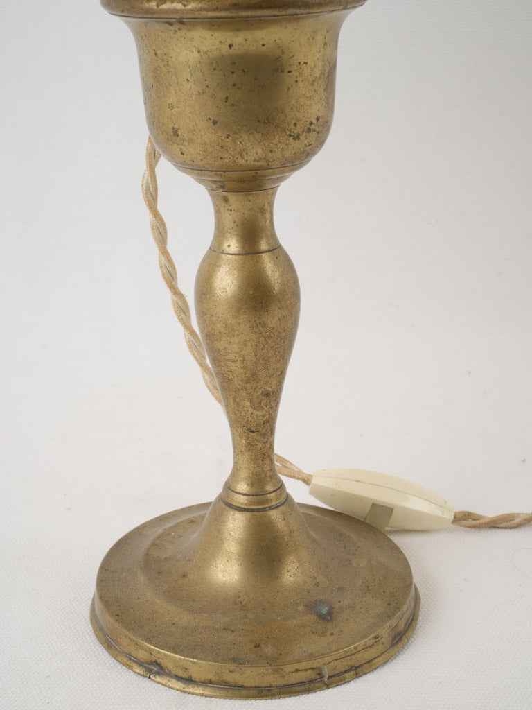Weathered French brass office lamp