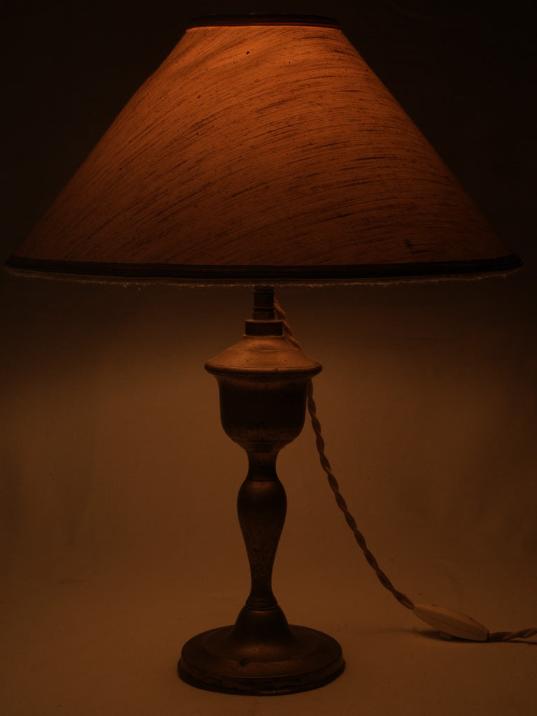 Vintage European salvaged brass lamp