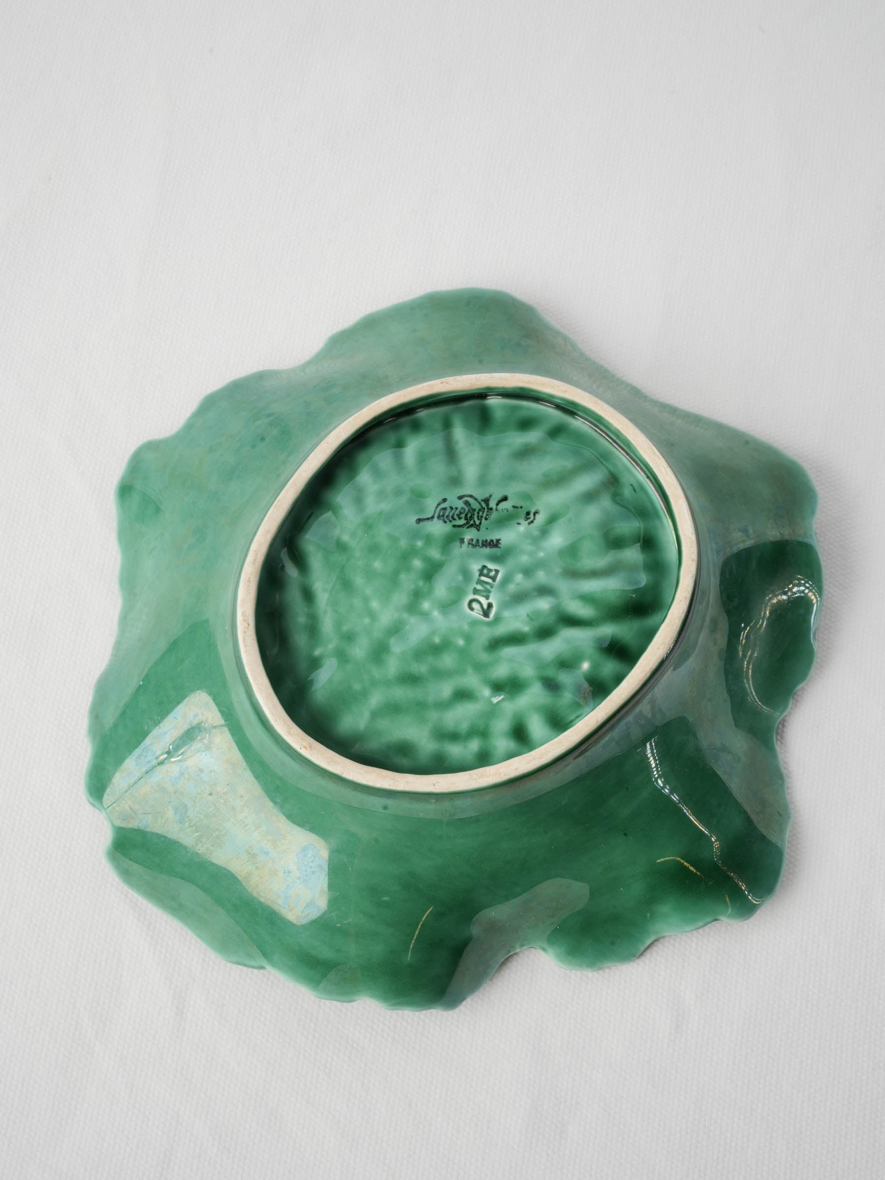 Shaded glaze French cabbage platter