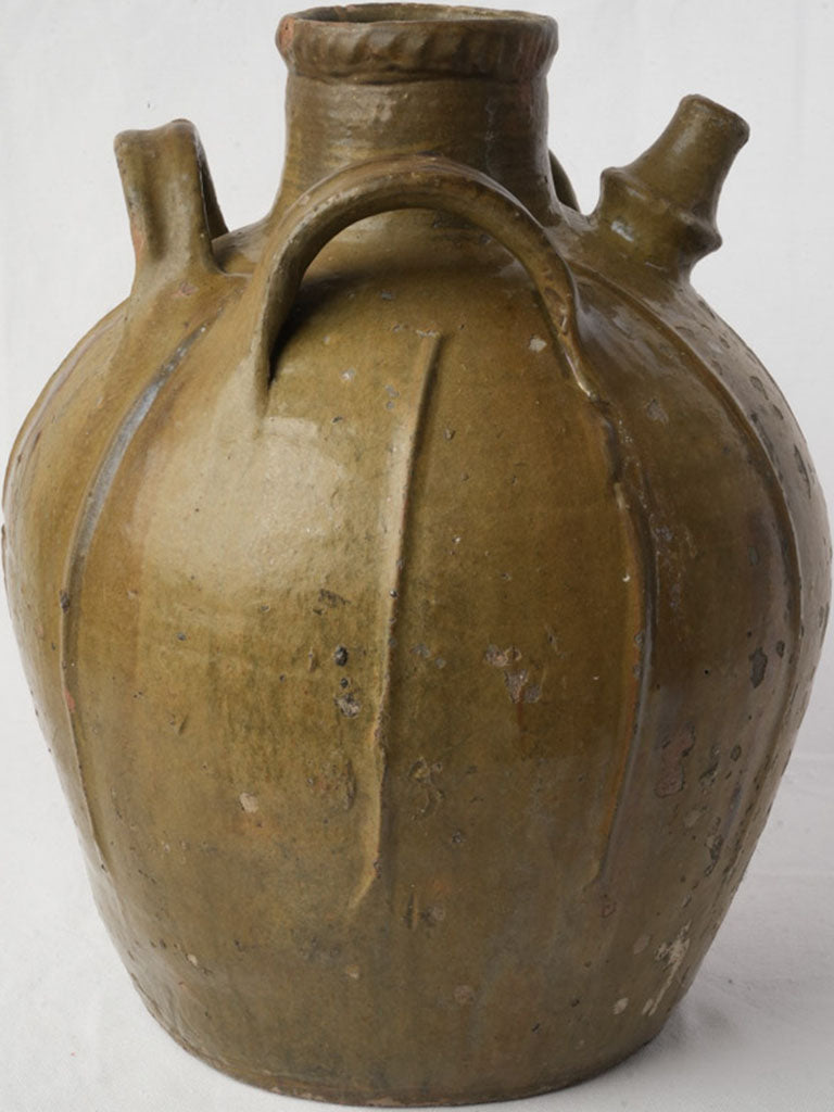 Weathered 19th-century sculptural jar