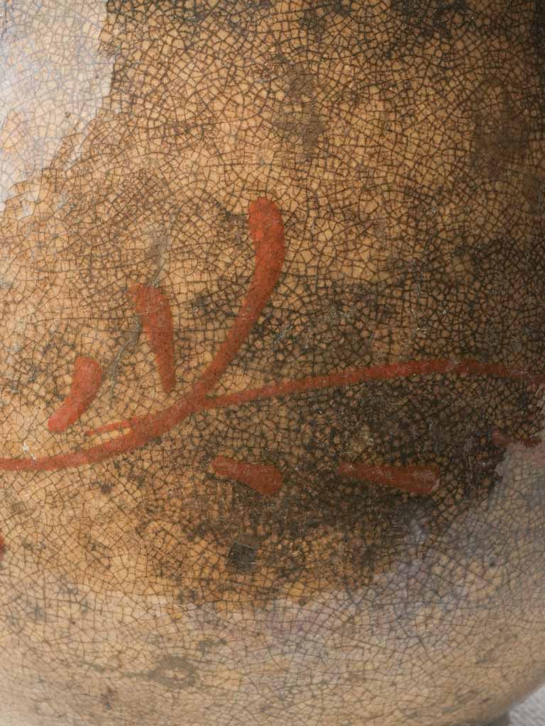 Aged ochre-glazed crock