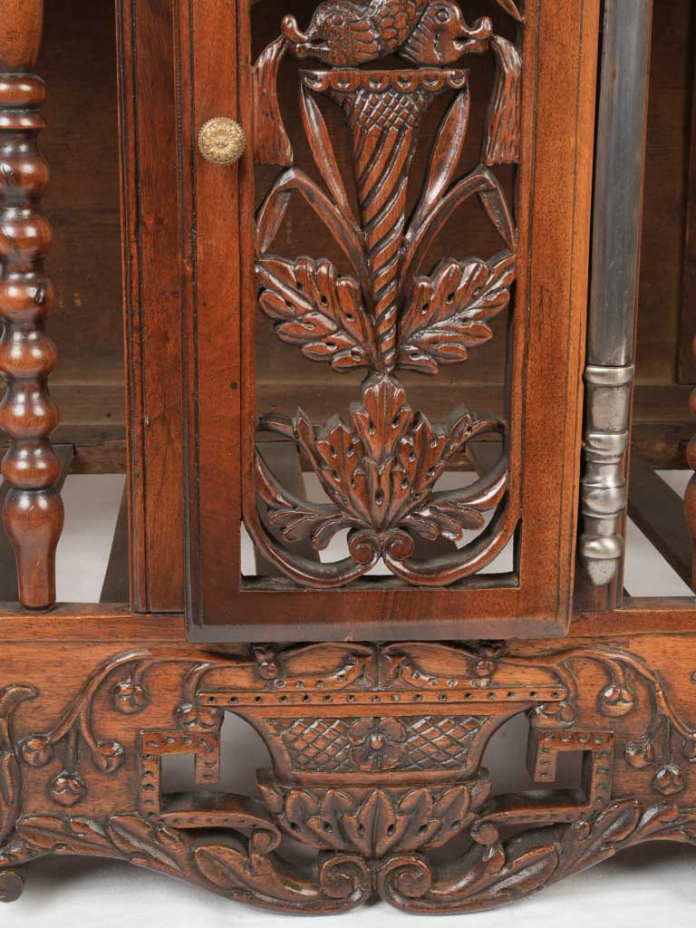 Intricate dolphin and reed motif