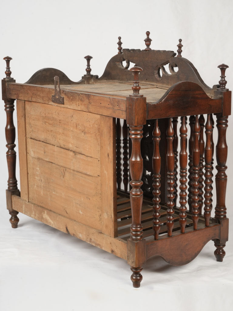 Decorative walnut wall-mounted cabinet