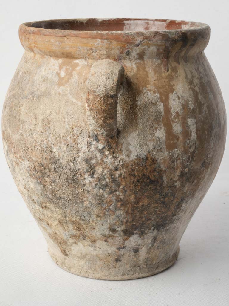 Vintage glazed interior pottery vessel