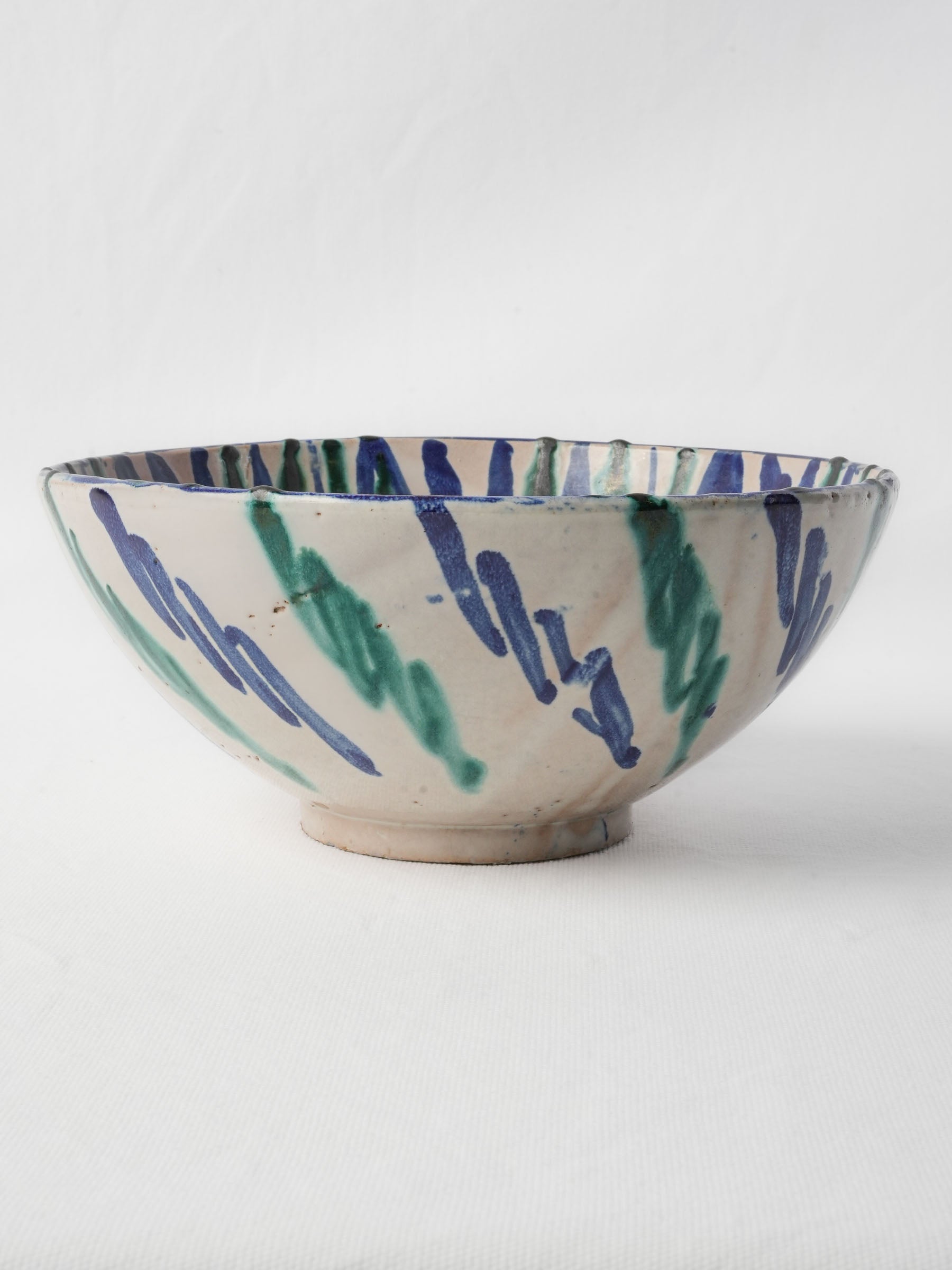 Rustic Mediterranean ceramic fruit dish