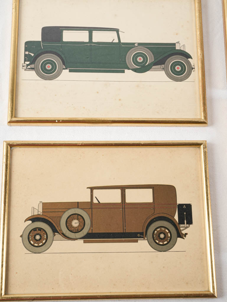 Sophisticated antique car decorative prints  