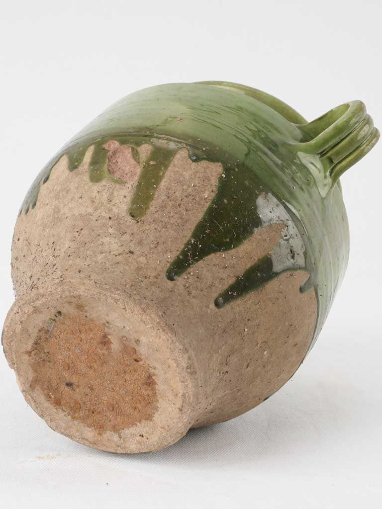Aged yellow-accented French pottery
