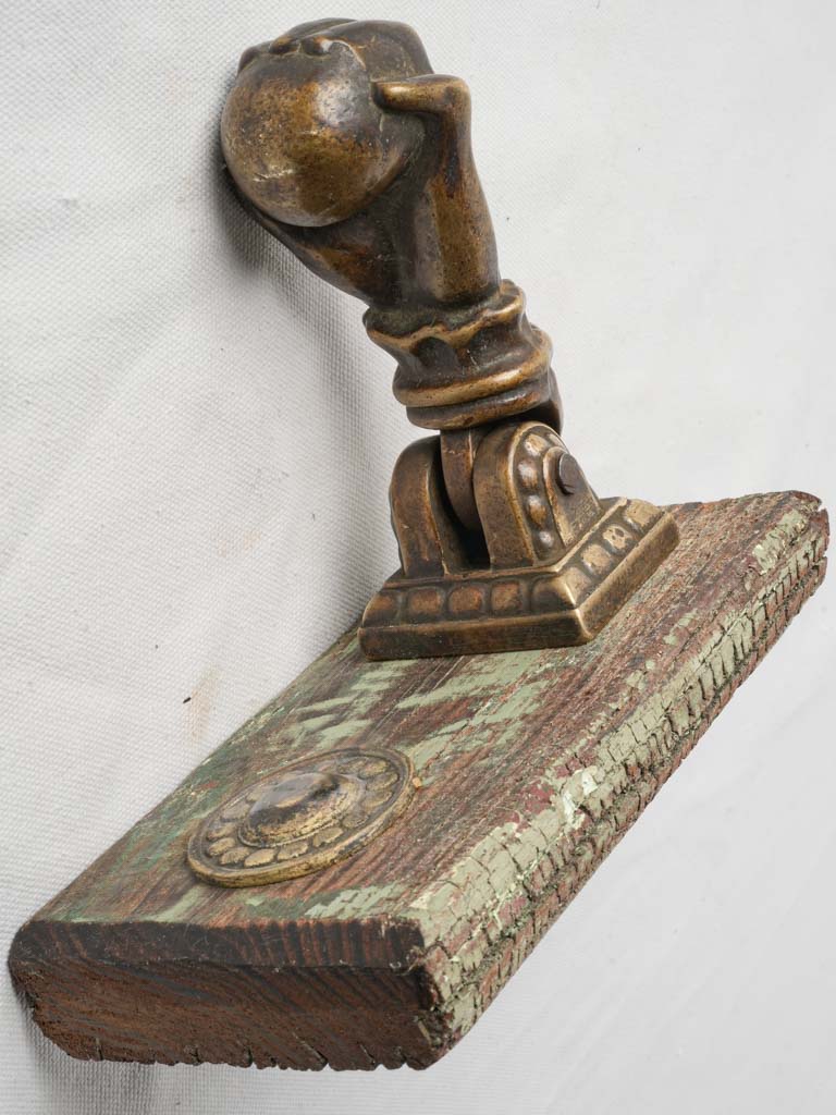 Striking grand door metal sculpture