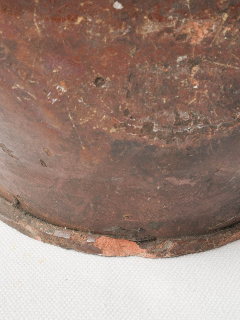 19th Century Vinegar Vessel w/ Glossy Terracotta Glaze - 8"
