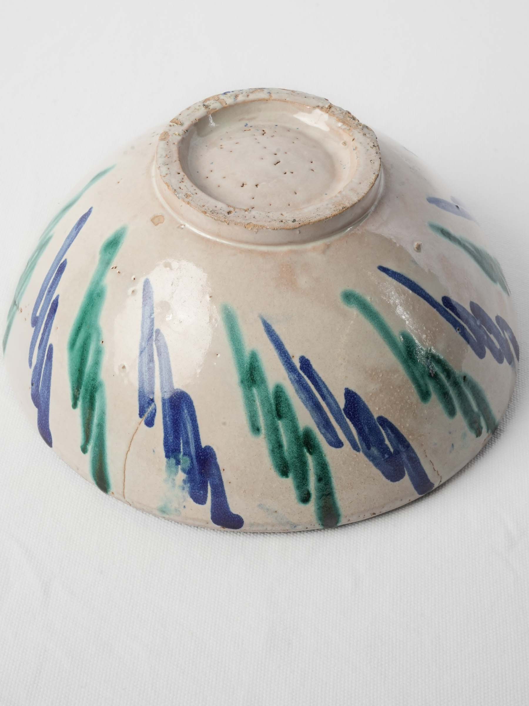 Textured firing specks pottery bowl