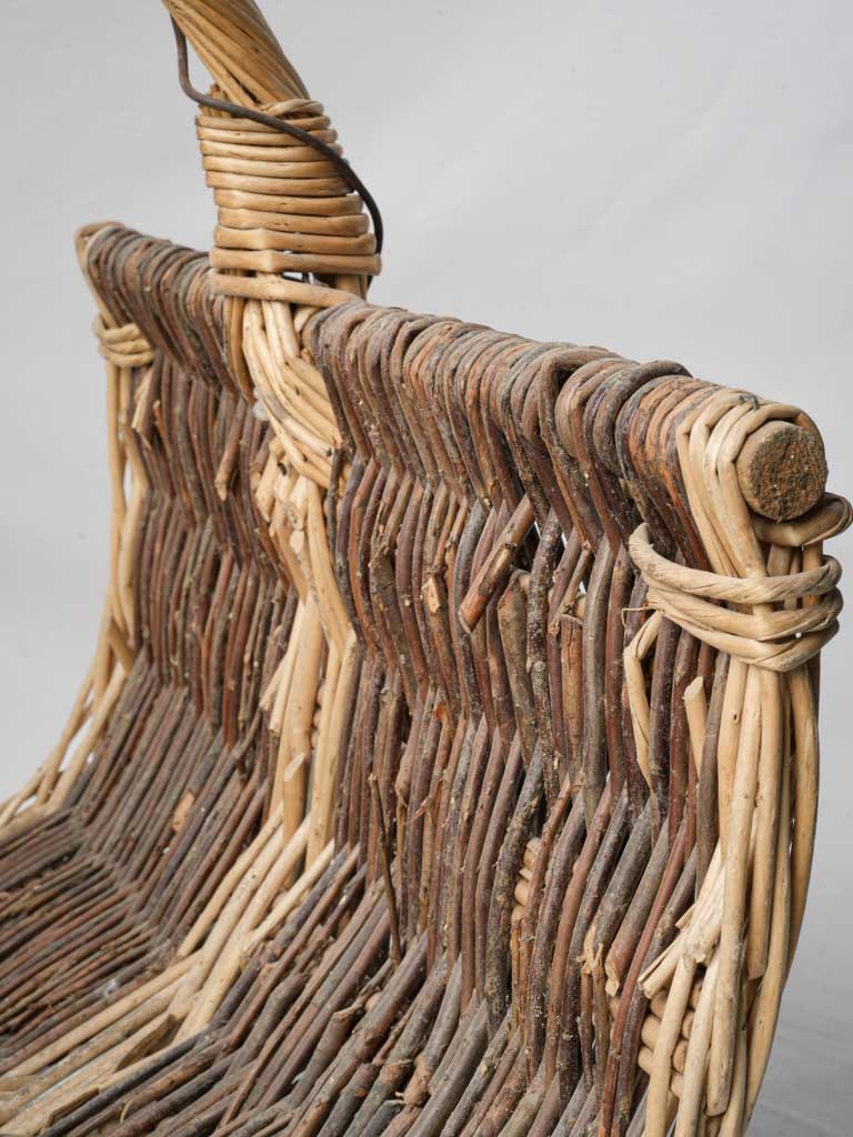 Authentic vintage wicker decor piece