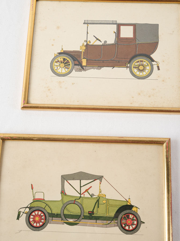 Patina-ridden classic car illustrations