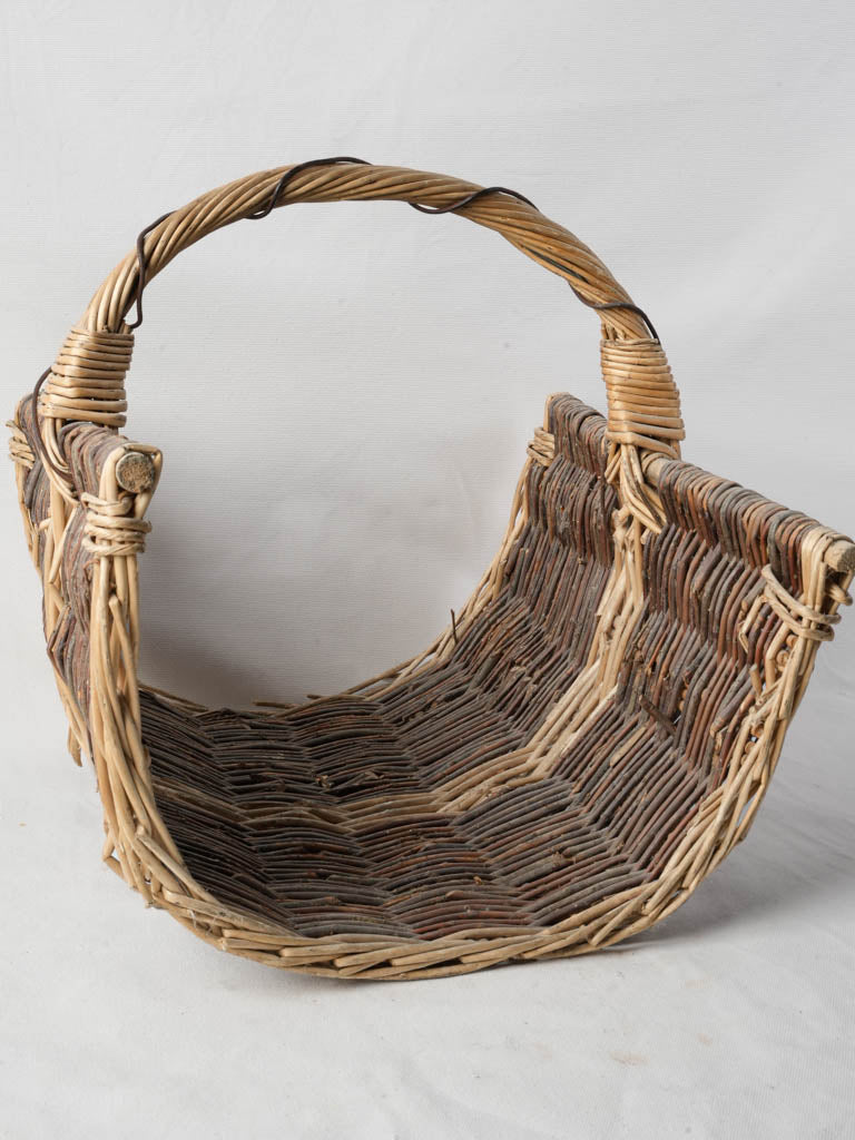 Vintage Wicker Log Basket - 17"