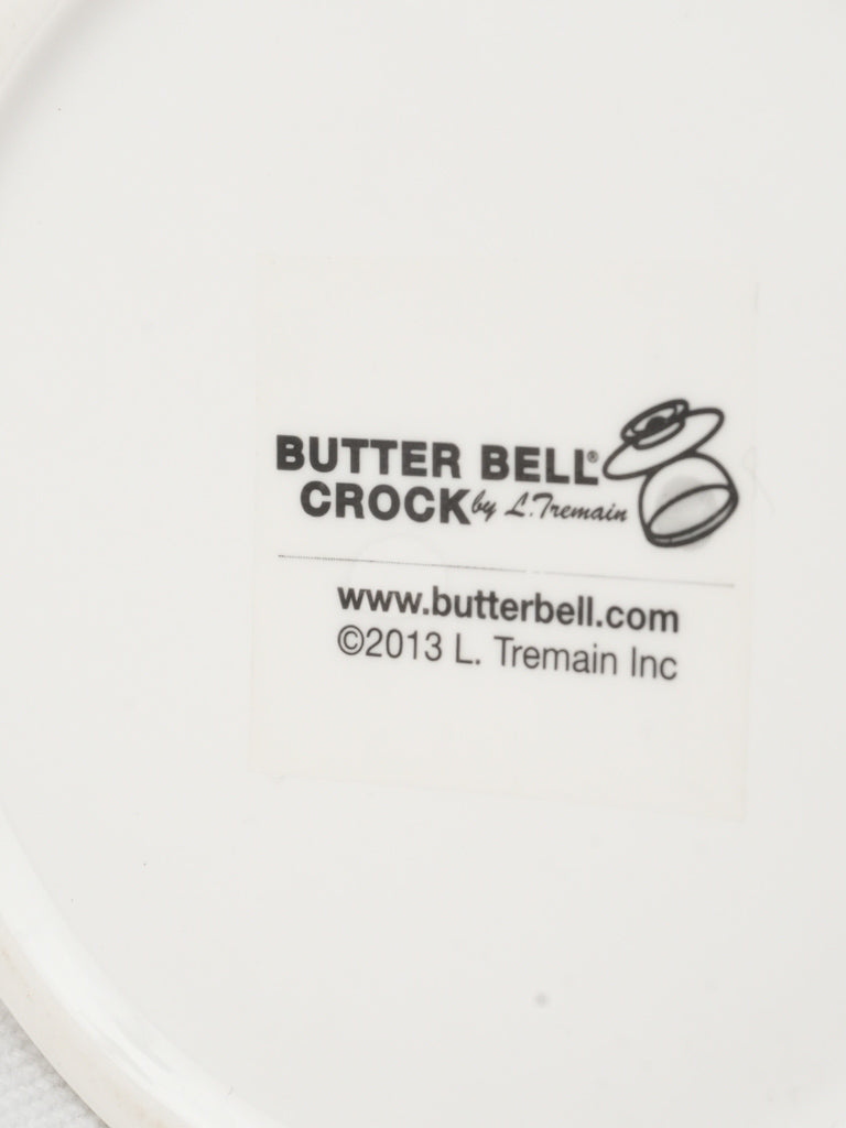 Traditional, white-glazed butter bell