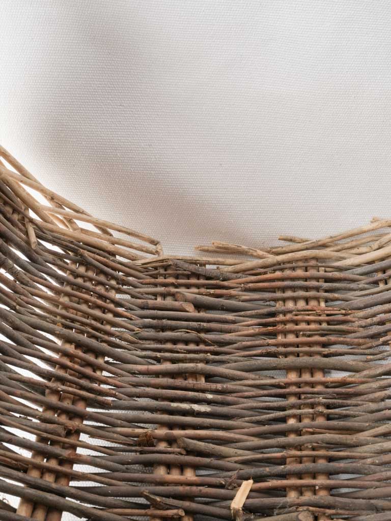 Subtle imperfections antique wicker basket