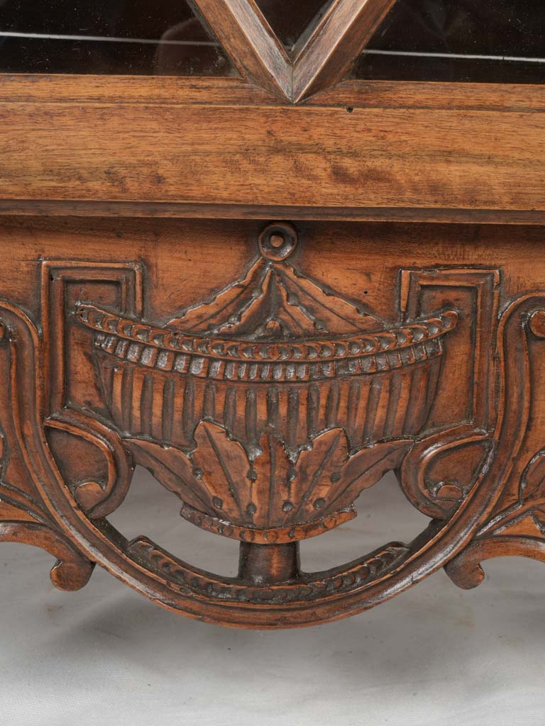 Historic mouth-blown glass cabinet