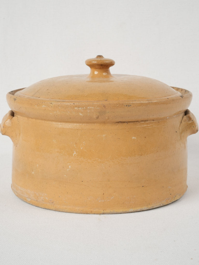Vintage round French yellow tureen