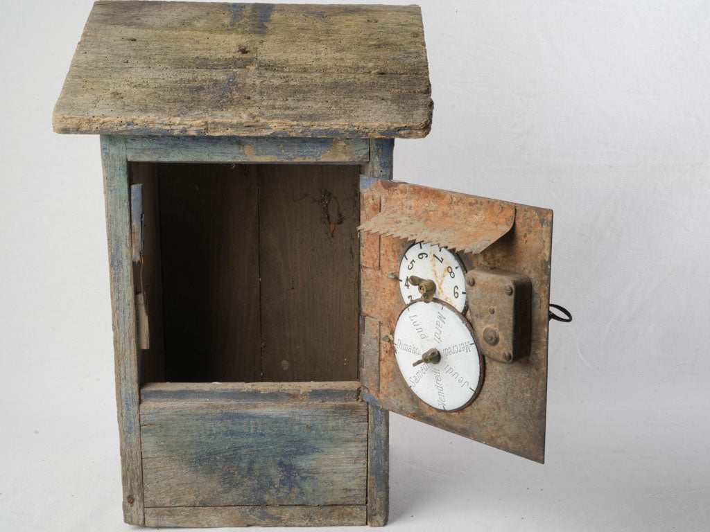 Historic enamel plaque postal box