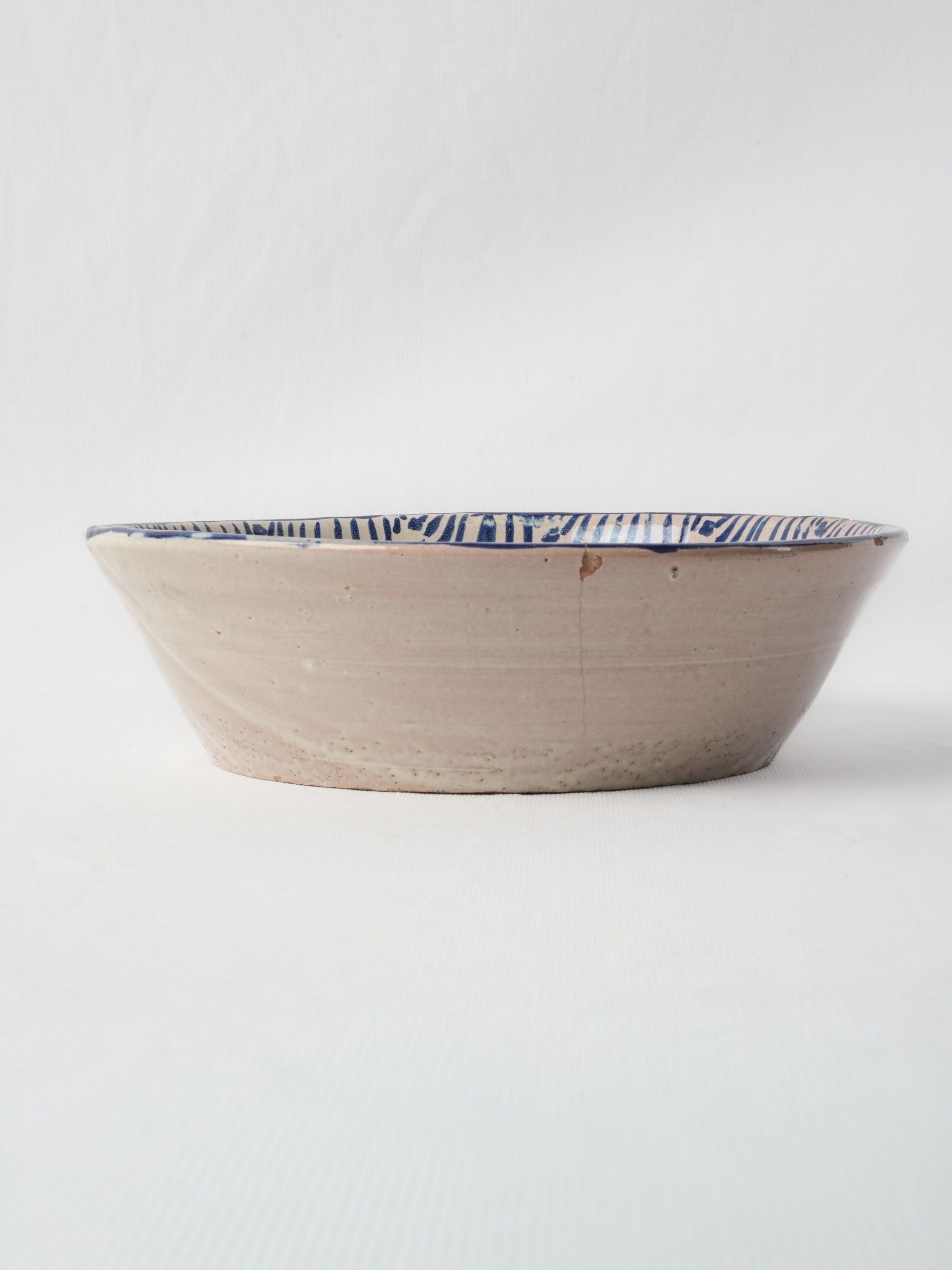 Rustic crackled-glaze bowl, traditional style