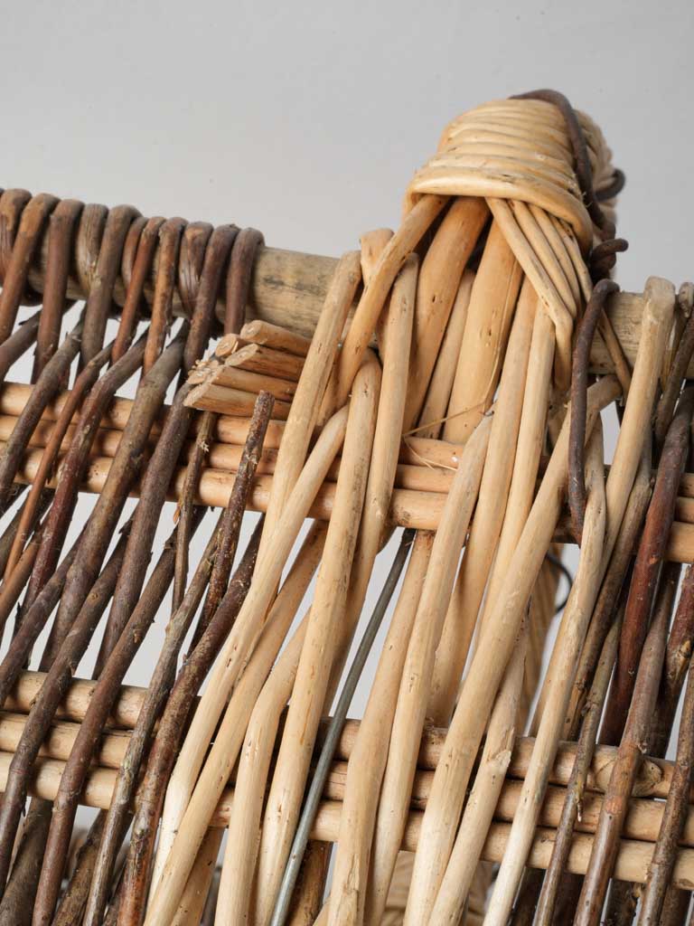 Rustic character wicker storage basket