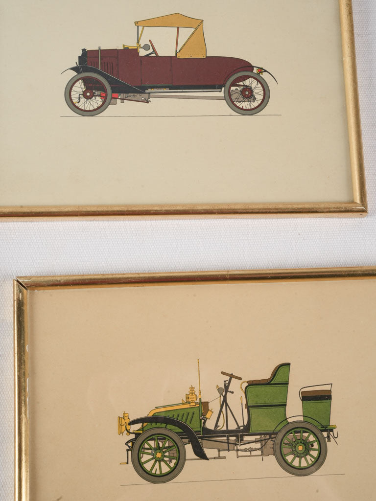 Elegant classic car framed art