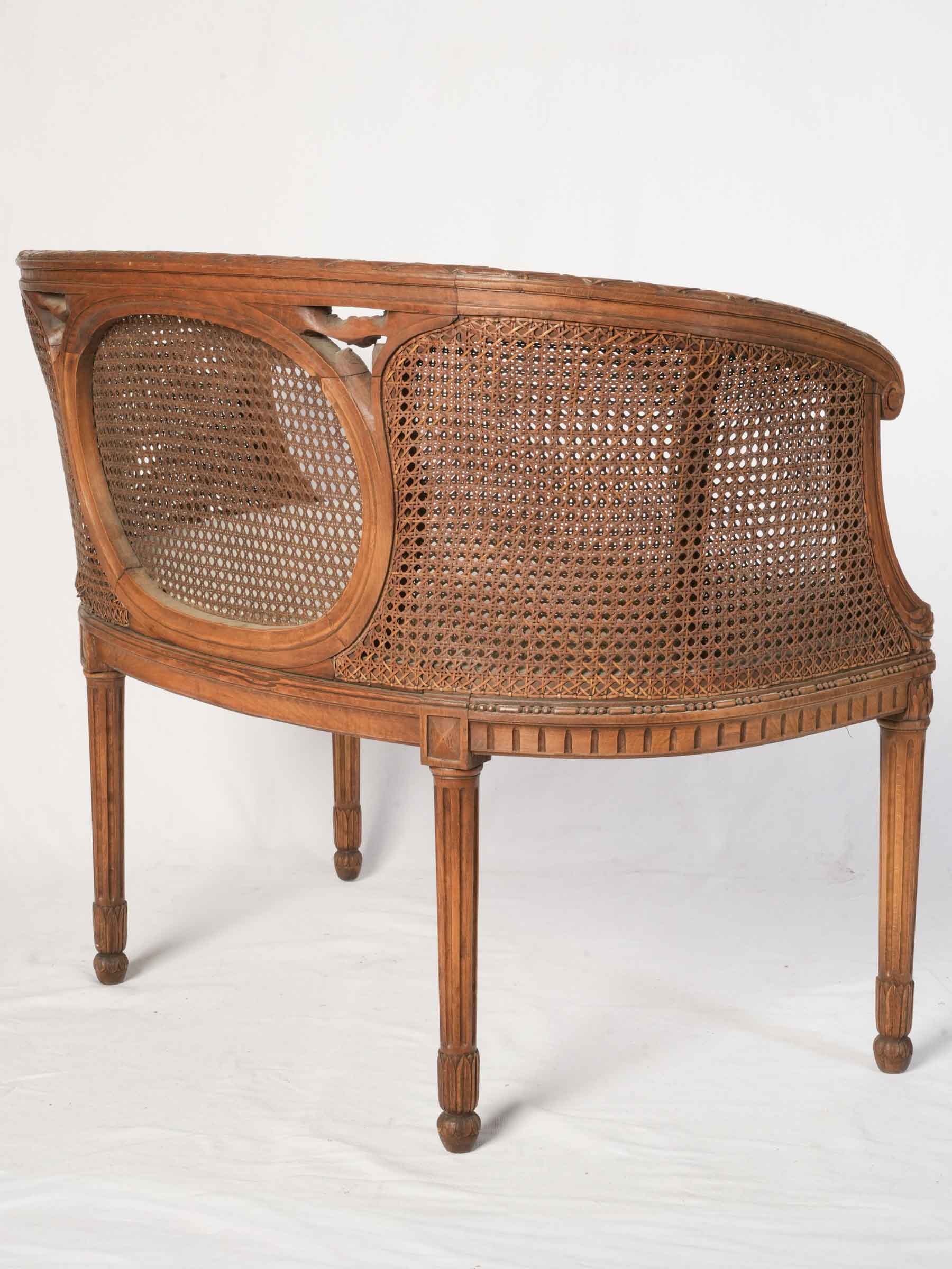 Early 20th Century Louis XVI Revival Caned Banquette- 30" x 34¼"