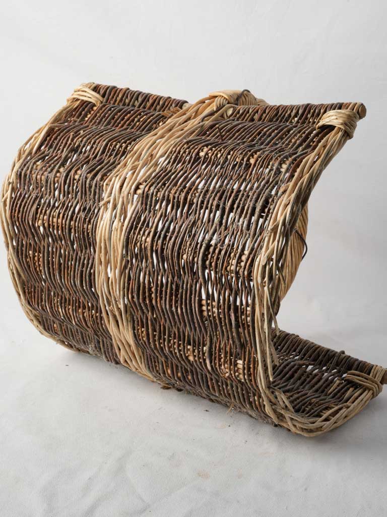 Charming vintage wickerwork log basket