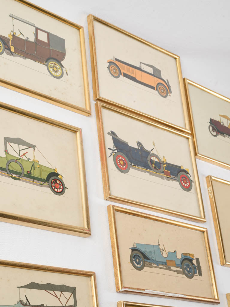 Realistic historic car study images