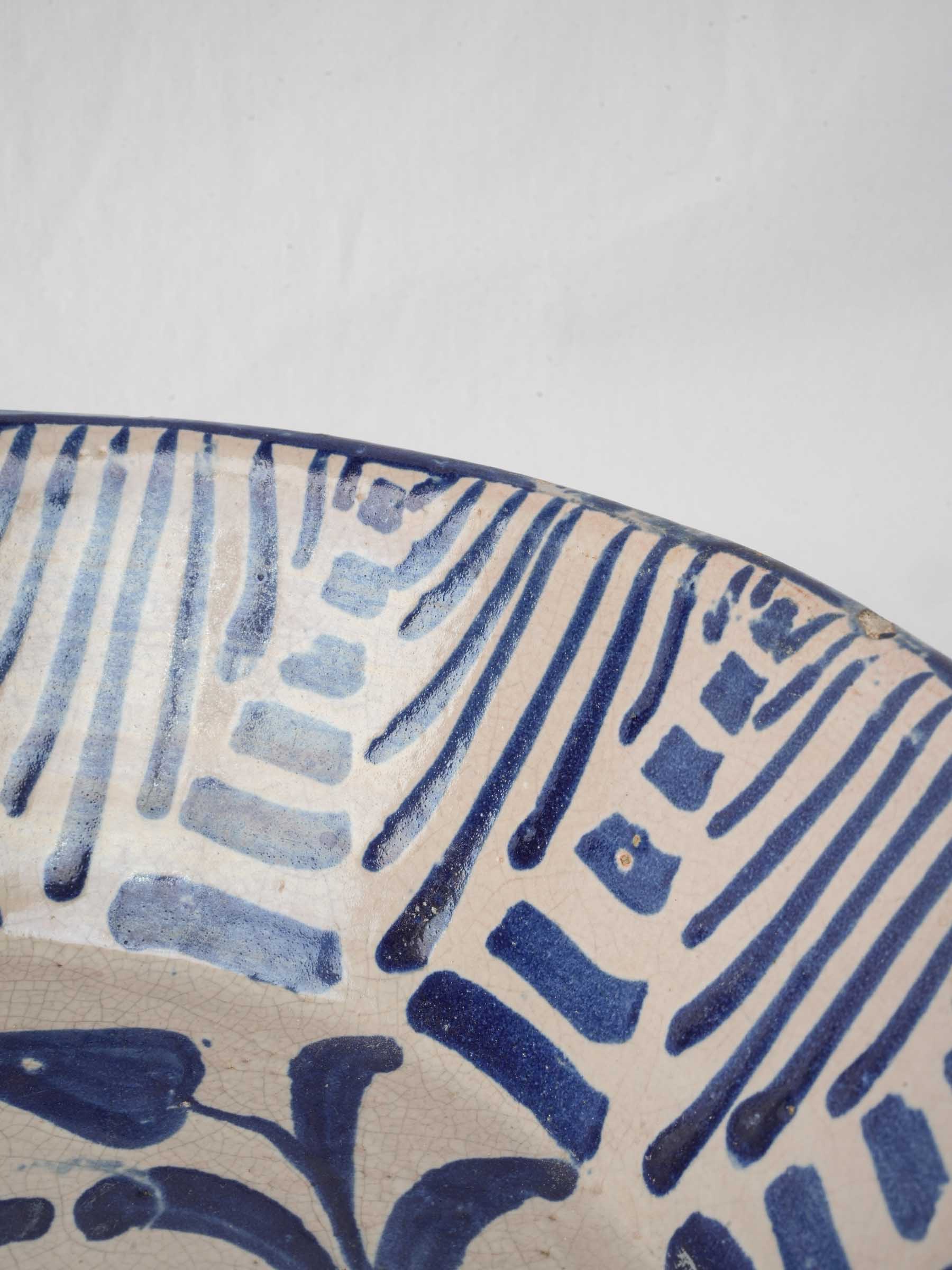 Mediterranean folk art bowl, vibrant colors