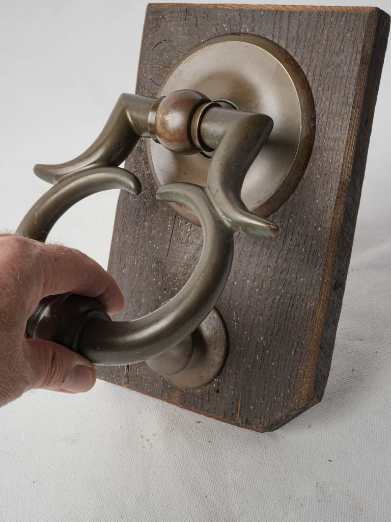 Classic aged bronze entryway feature