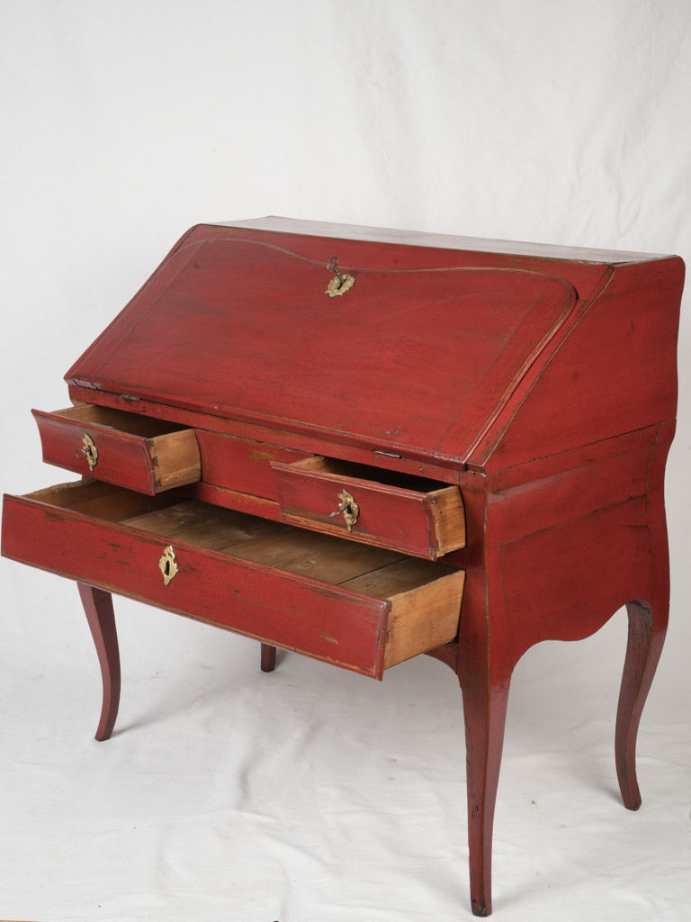 Elegant Rococo writing bureau de pente