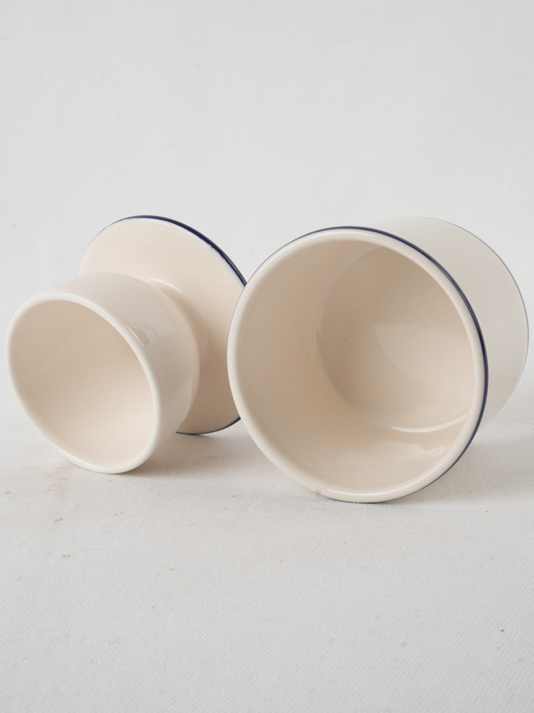 Charming blue-and-white butter bell pot