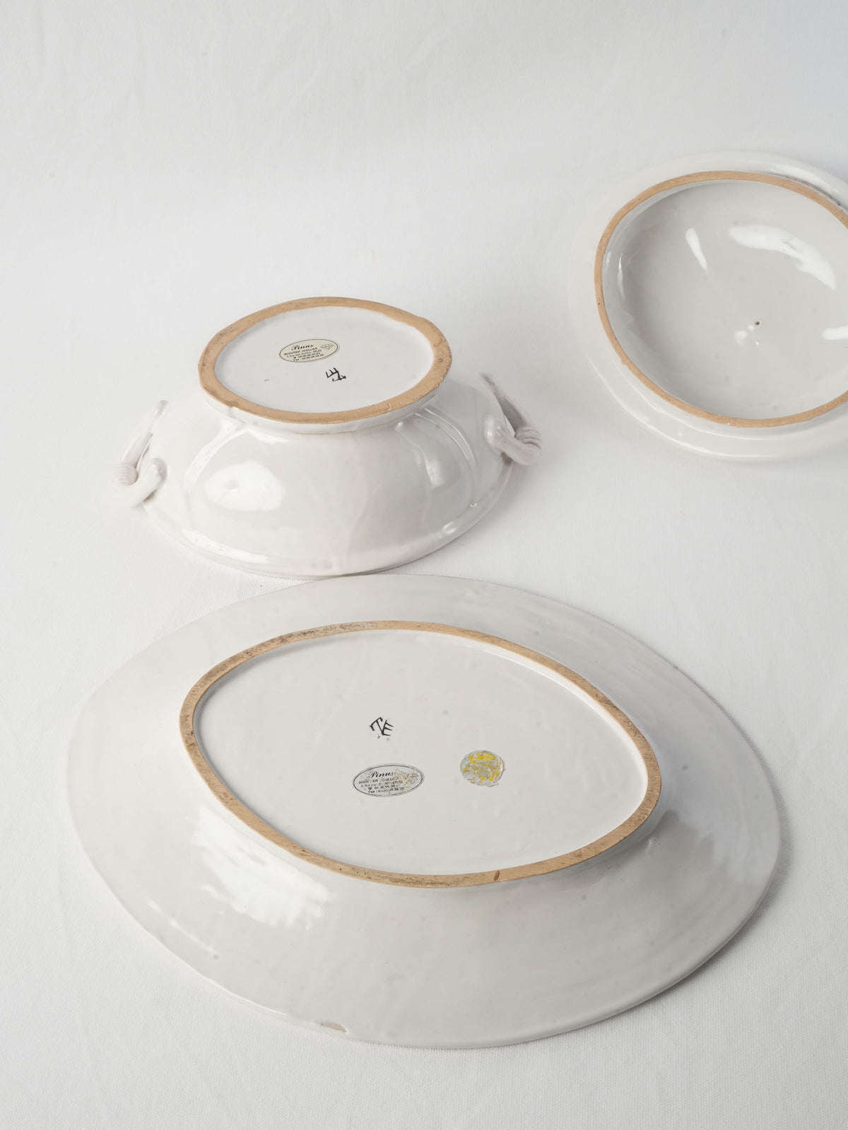 Provenance-rich faience tureen and charger