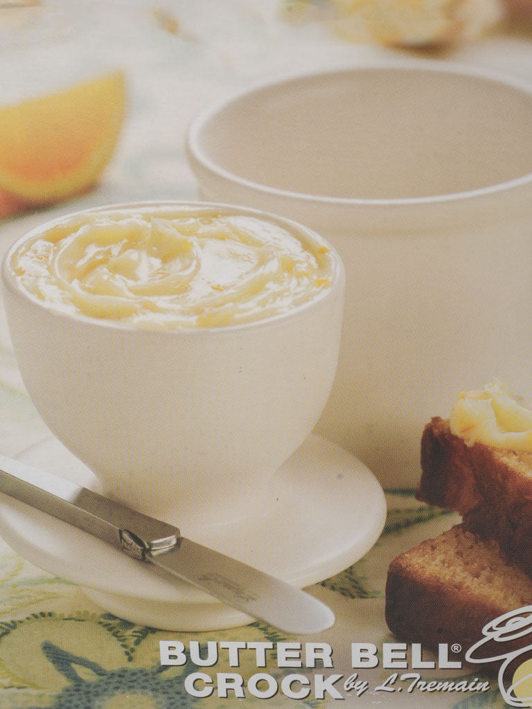 Contemporary white-glazed butter bellware