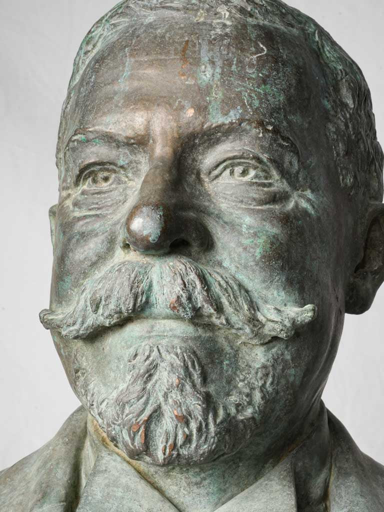 Ornate bronze classical busts