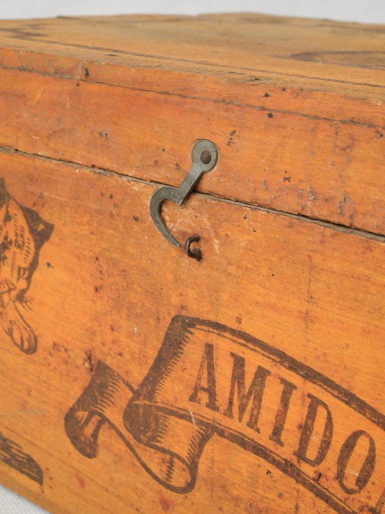 Stained and scuffed antique crate