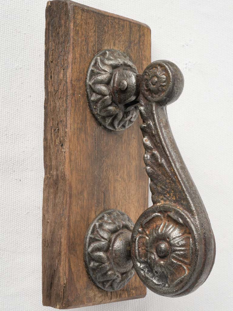 Antique ornate cast iron knocker
