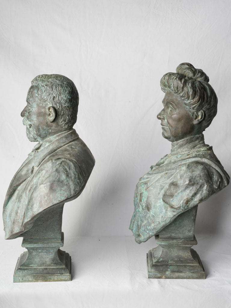 Artful bronze female sculpture