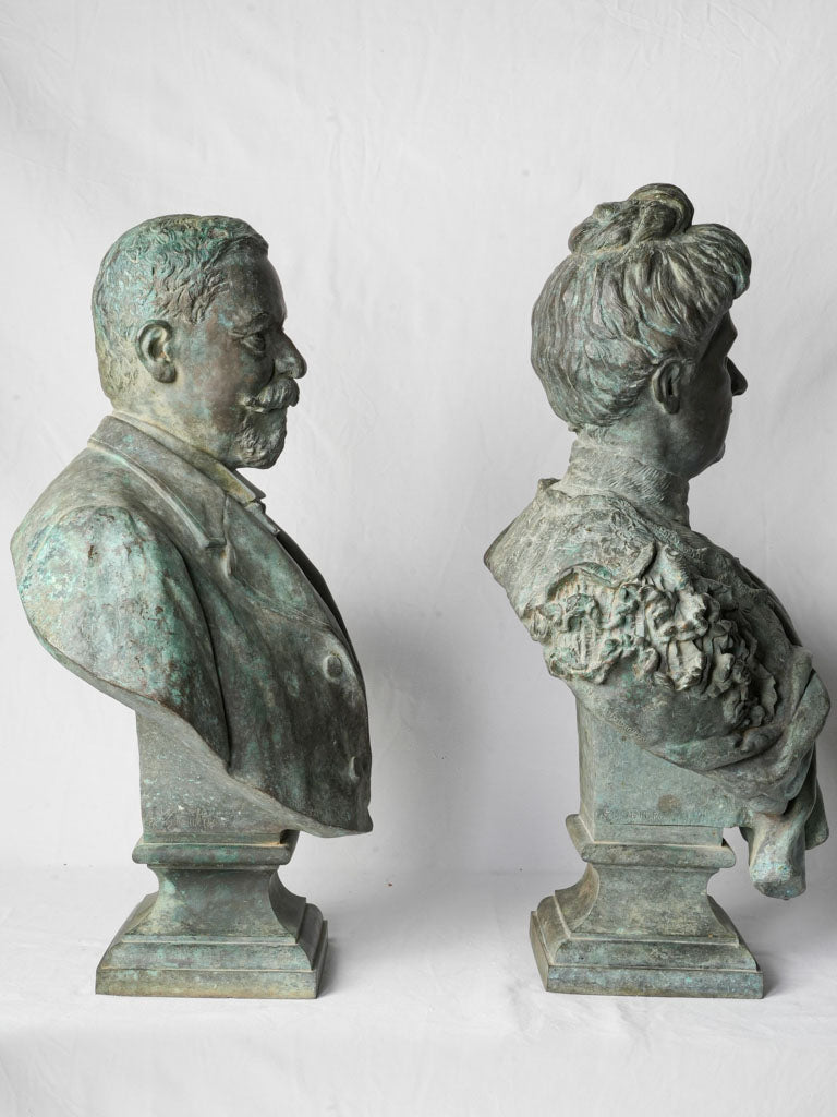 Detailed bronze male bust