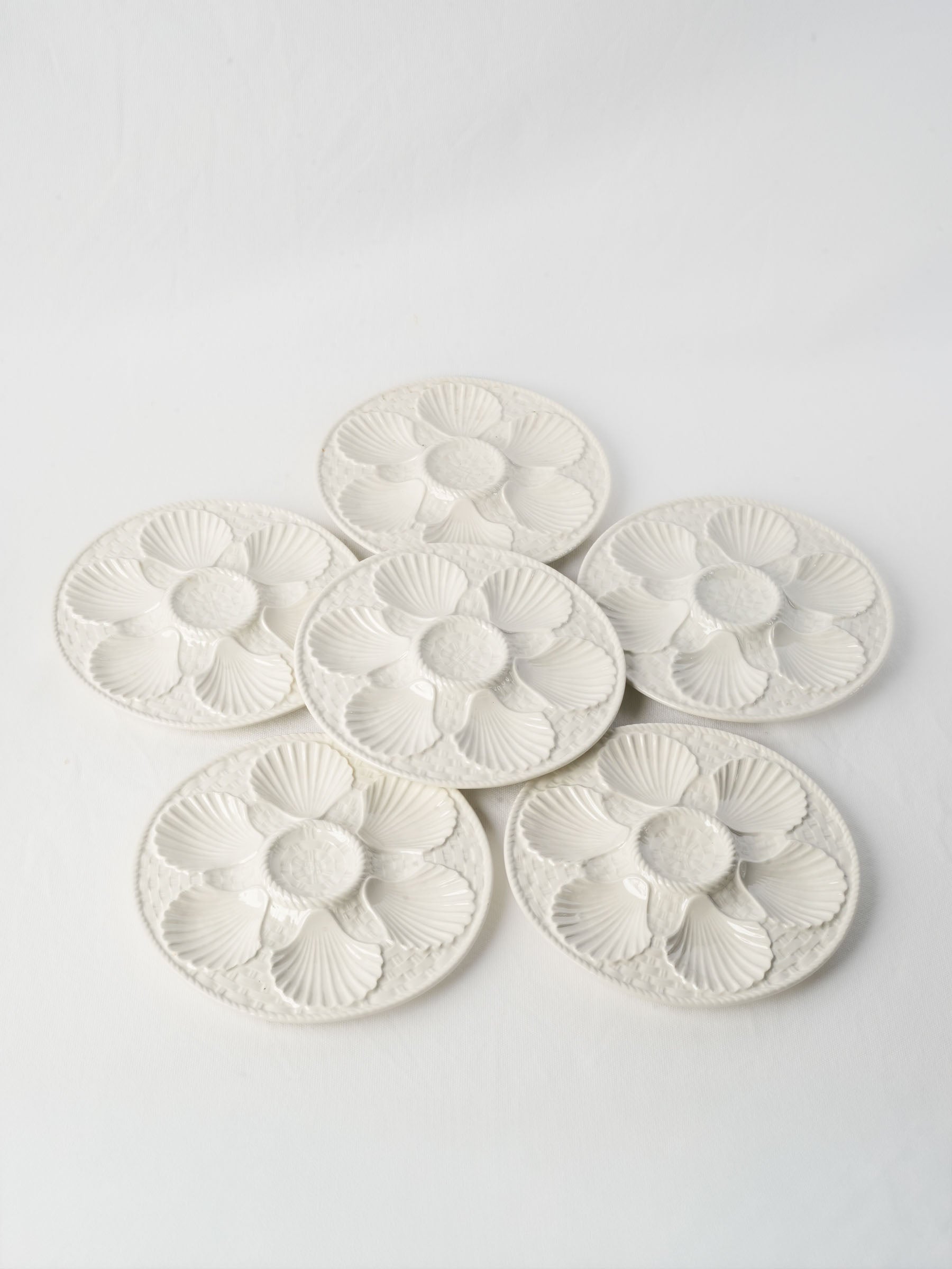 Vintage Longchamp wicker motif plates