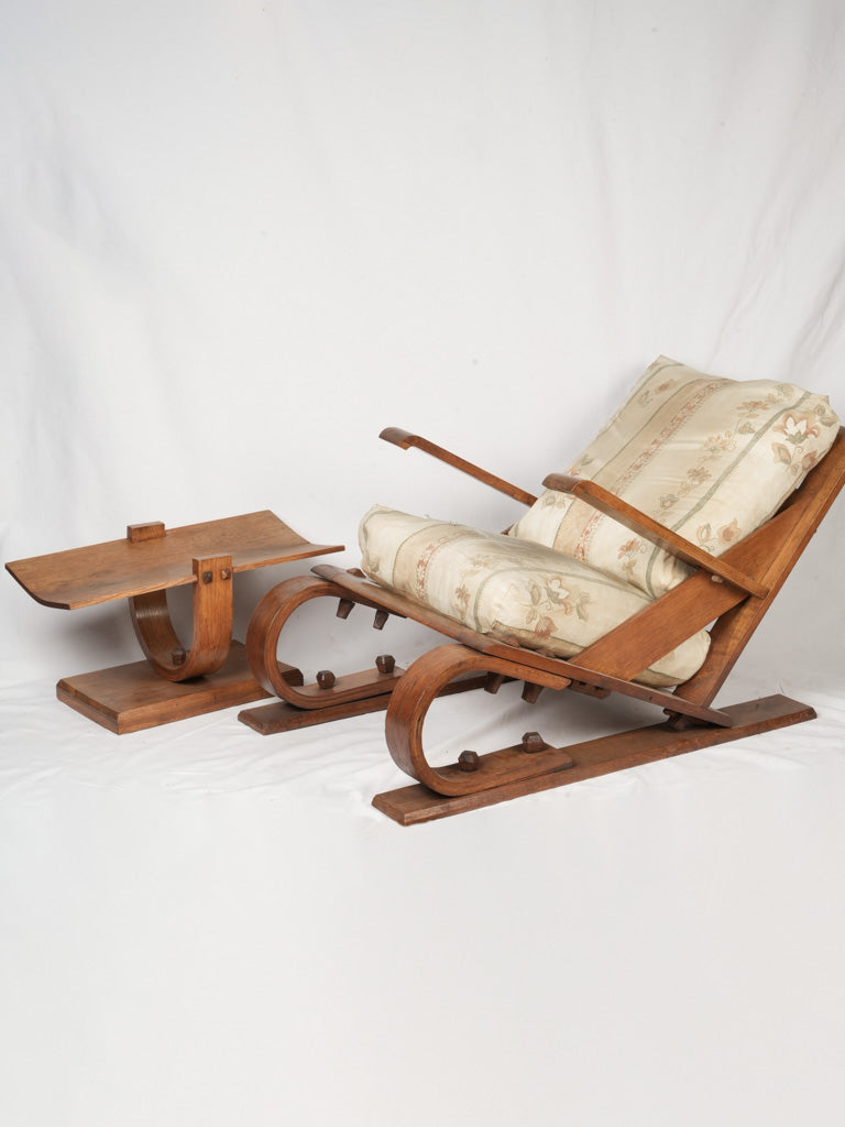 Rare Art Deco oak armchair