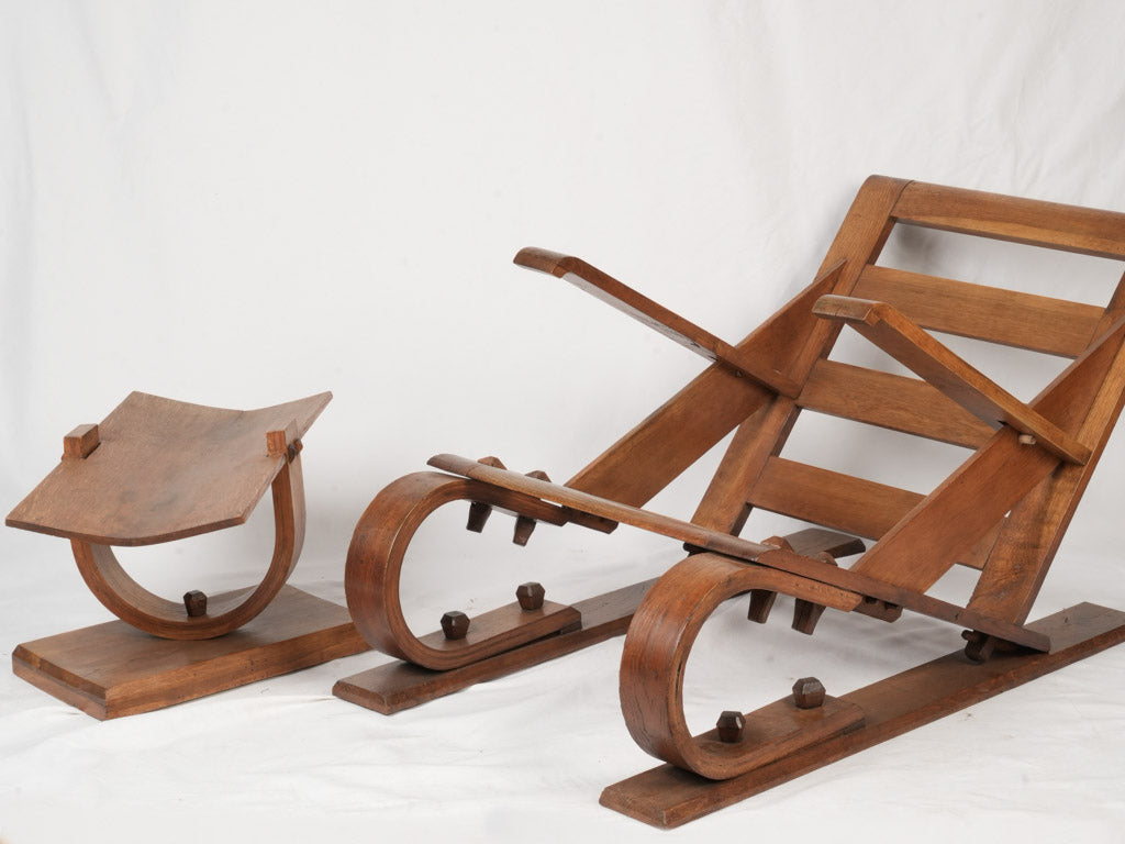 Striking vintage oak armchair