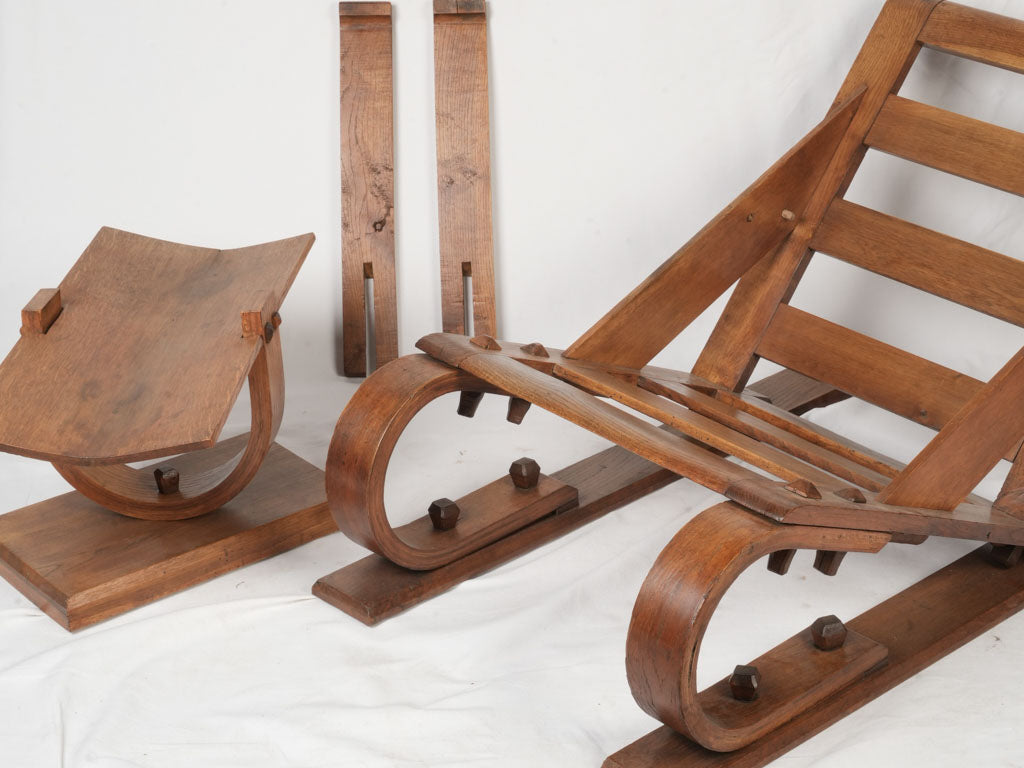Elegant handcrafted wooden seating