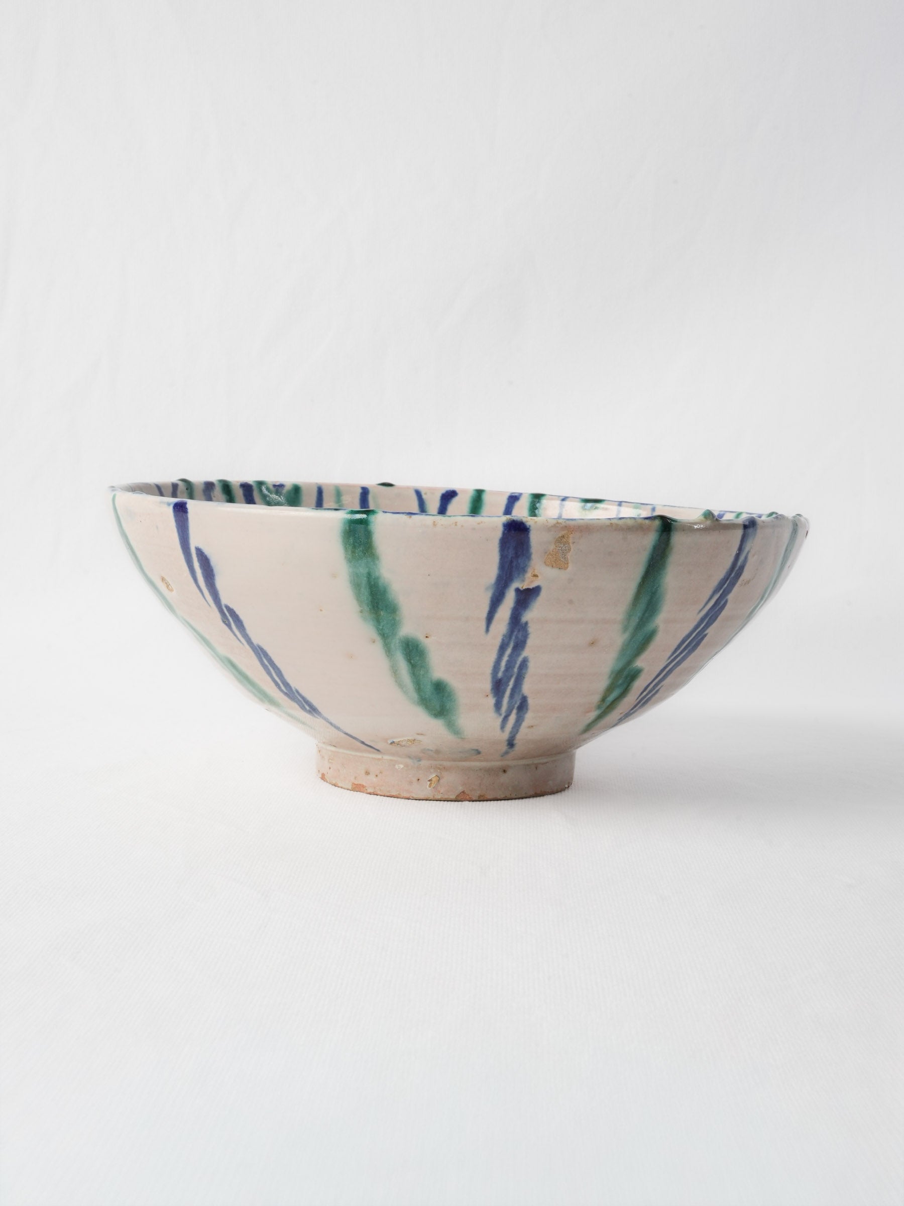 Cobalt blue glazed ceramic centerpiece