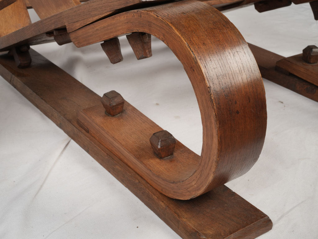 Intricate 1930s oak armchair