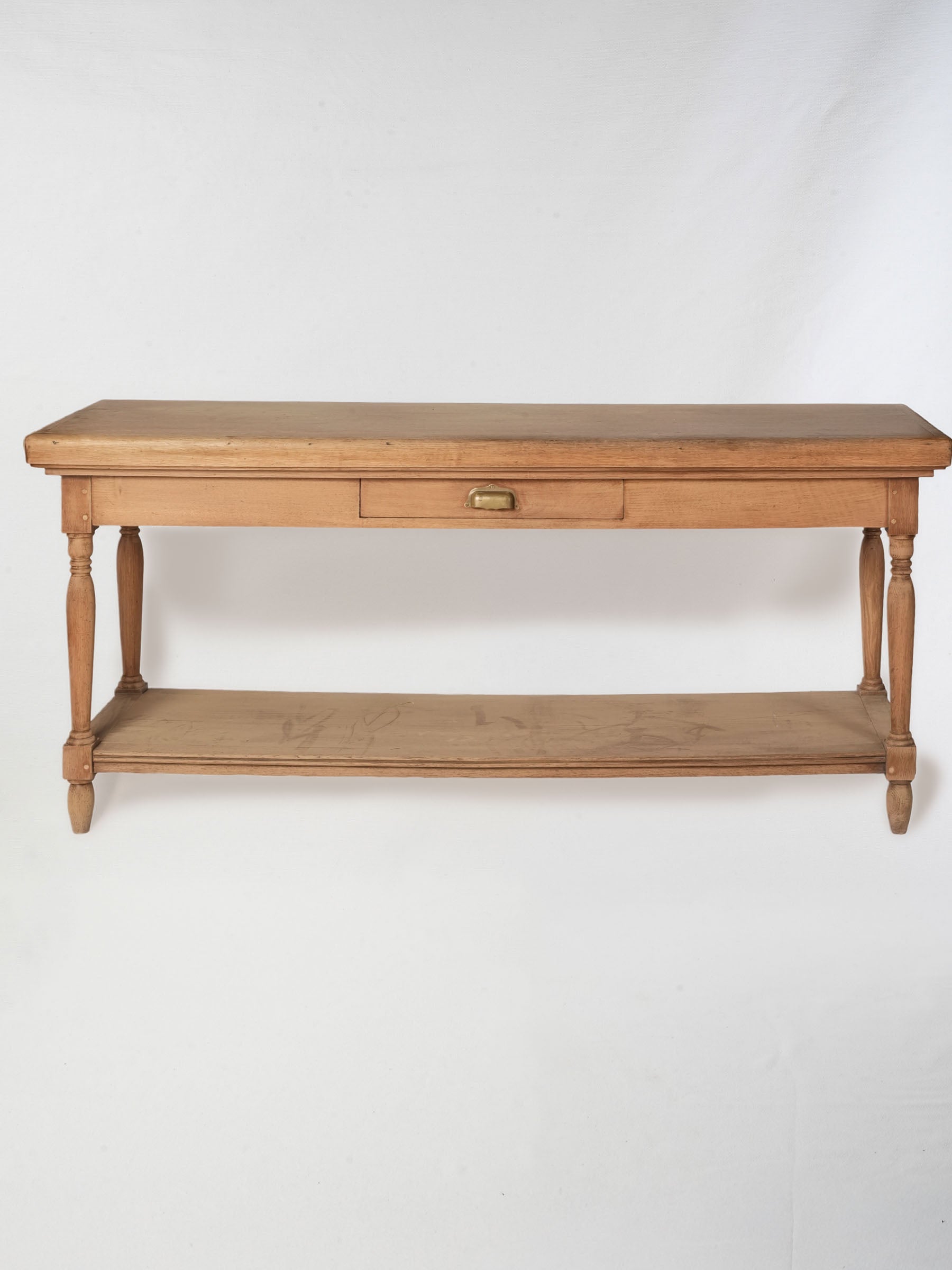 French Draper's Worktable in Oak, Early 20th Century - 69"