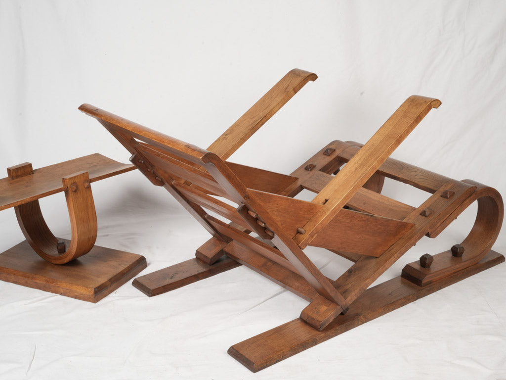 Timeless sculpted oak chair